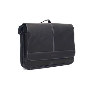 Colombian Leather Flapover CrossBody Messenger Bag